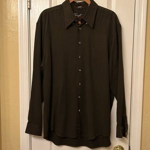 Haupt mens brown shirt sz L-42 16 1/2